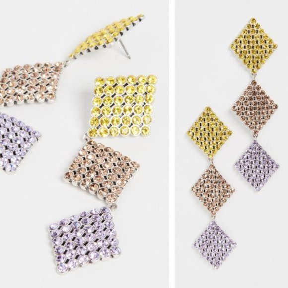 For Love & Lemons Casbah 3 Tier Stone Earrings - Picture 1 of 3